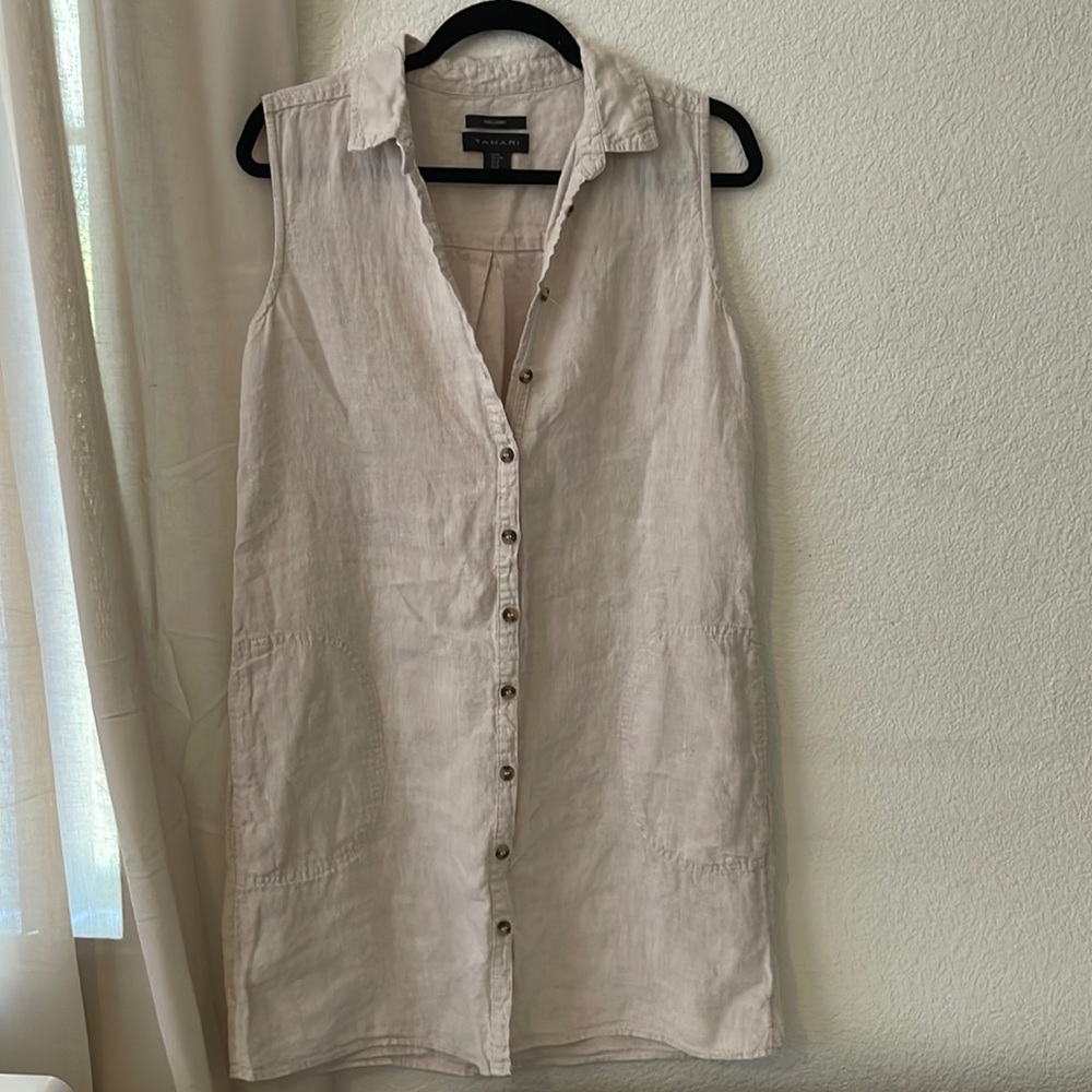 Tahari Linen Dress